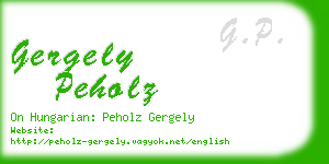 gergely peholz business card